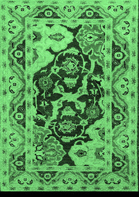 Oriental Emerald Green Industrial Rug, urb3015emgrn