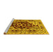 Sideview of Machine Washable Oriental Yellow Industrial Rug, wshurb3015yw