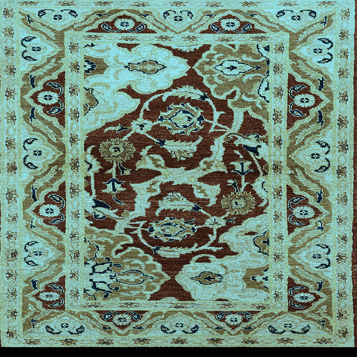 Square Oriental Light Blue Industrial Rug, urb3015lblu