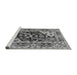 Sideview of Machine Washable Oriental Gray Industrial Rug, wshurb3015gry