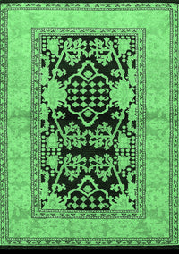 Oriental Emerald Green Industrial Rug, urb3016emgrn