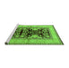 Sideview of Machine Washable Oriental Green Industrial Area Rugs, wshurb3016grn