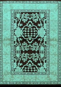 Oriental Turquoise Industrial Rug, urb3016turq