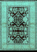 Oriental Turquoise Industrial Rug, urb3016turq