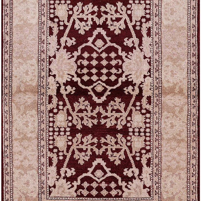 Mid-Century Modern Pastel Orange Oriental Rug, urb3016