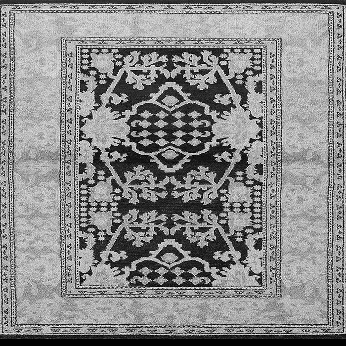 Square Machine Washable Oriental Gray Industrial Rug, wshurb3016gry