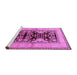 Sideview of Machine Washable Oriental Pink Industrial Rug, wshurb3016pnk