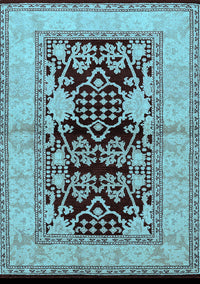 Oriental Light Blue Industrial Rug, urb3016lblu