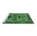 Sideview of Machine Washable Oriental Emerald Green Industrial Area Rugs, wshurb3017emgrn