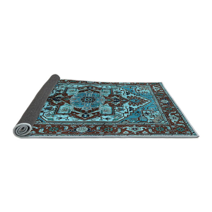 Sideview of Oriental Light Blue Industrial Rug, urb3017lblu