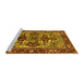 Sideview of Machine Washable Oriental Yellow Industrial Rug, wshurb3017yw