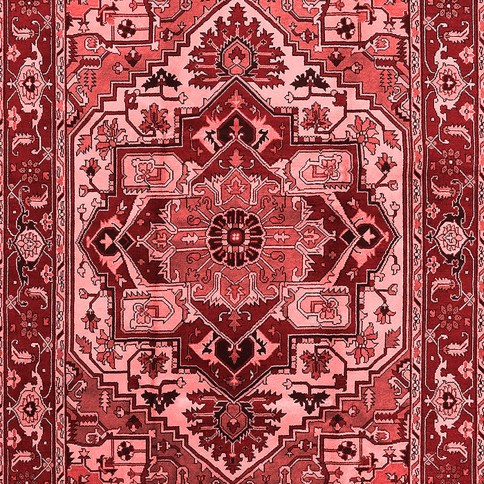 Machine Washable Oriental Red Industrial Rug, wshurb3017red