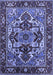 Machine Washable Oriental Blue Industrial Rug, wshurb3017blu