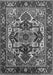 Machine Washable Oriental Gray Industrial Rug, wshurb3017gry