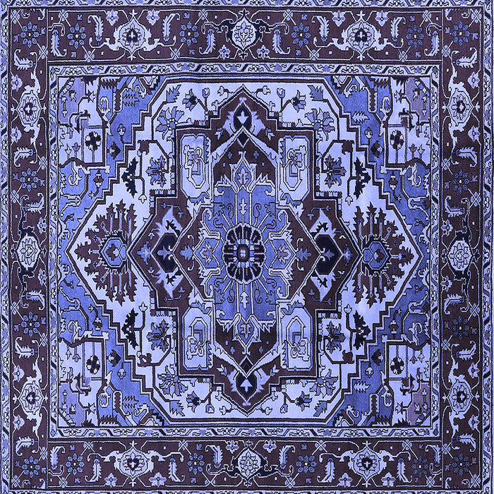 Square Oriental Blue Industrial Rug, urb3017blu