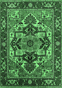 Oriental Emerald Green Industrial Rug, urb3017emgrn