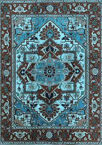 Oriental Light Blue Industrial Rug, urb3017lblu