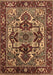 Machine Washable Oriental Brown Industrial Rug, wshurb3017brn