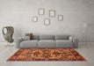 Machine Washable Oriental Orange Industrial Area Rugs in a Living Room, wshurb3017org