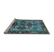 Sideview of Machine Washable Oriental Light Blue Industrial Rug, wshurb3017lblu