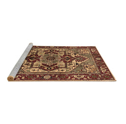 Sideview of Machine Washable Oriental Brown Industrial Rug, wshurb3017brn