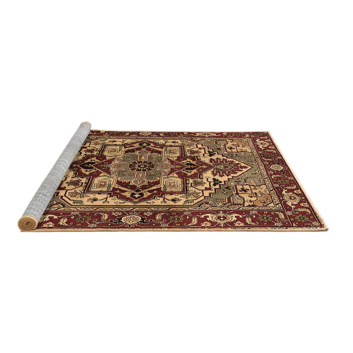 Sideview of Machine Washable Oriental Brown Industrial Rug, wshurb3017brn