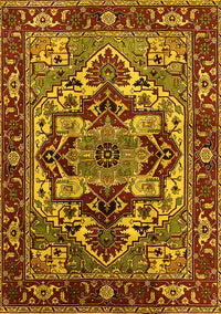 Oriental Yellow Industrial Rug, urb3017yw