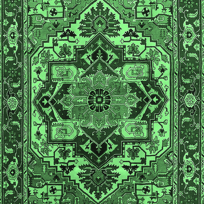 Machine Washable Oriental Emerald Green Industrial Area Rugs, wshurb3017emgrn