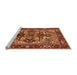 Sideview of Machine Washable Oriental Orange Industrial Area Rugs, wshurb3017org