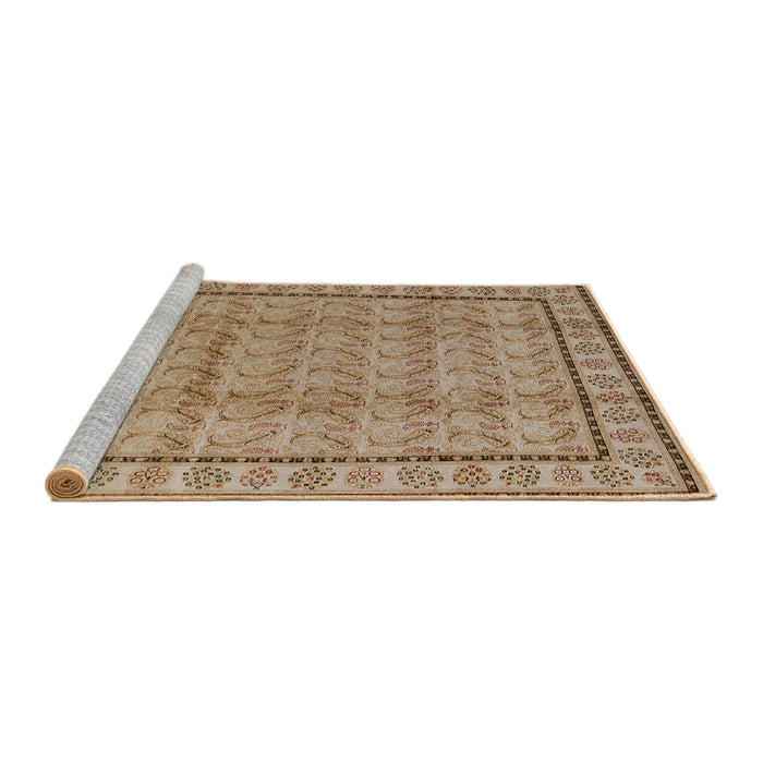 Sideview of Machine Washable Industrial Modern Light Brown Rug, wshurb3018