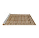 Sideview of Machine Washable Industrial Modern Light Brown Rug, wshurb3018