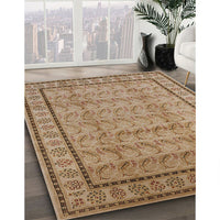 Mid-Century Modern Light Brown Oriental Rug, urb3018