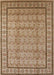 Mid-Century Modern Light Brown Oriental Rug, urb3018