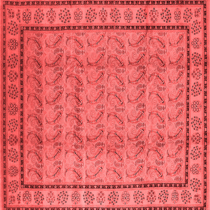 Machine Washable Oriental Red Industrial Rug, wshurb3018red