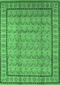 Oriental Emerald Green Industrial Rug, urb3018emgrn