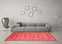 Machine Washable Oriental Red Industrial Rug, wshurb3018red