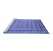 Sideview of Machine Washable Oriental Blue Industrial Rug, wshurb3018blu