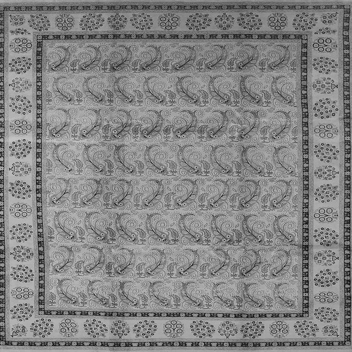 Square Machine Washable Oriental Gray Industrial Rug, wshurb3018gry