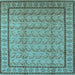 Square Oriental Light Blue Industrial Rug, urb3018lblu