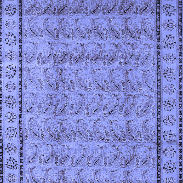 Machine Washable Oriental Blue Industrial Rug, wshurb3018blu