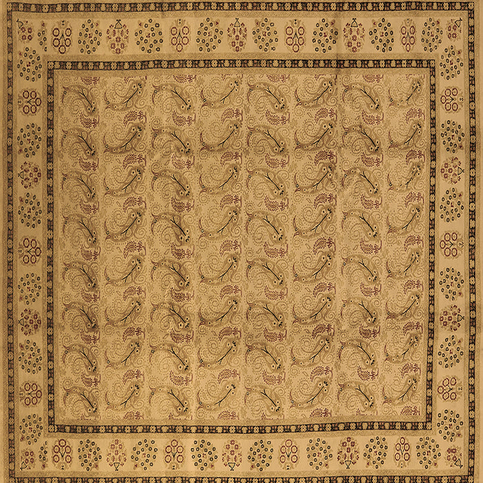Square Oriental Brown Industrial Rug, urb3018brn