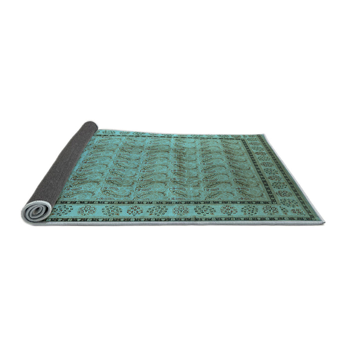 Sideview of Oriental Light Blue Industrial Rug, urb3018lblu