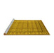 Sideview of Machine Washable Oriental Yellow Industrial Rug, wshurb3018yw