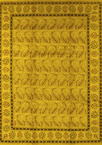 Oriental Yellow Industrial Rug, urb3018yw