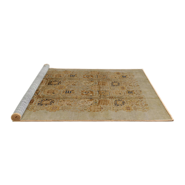 Sideview of Machine Washable Industrial Modern Light Brown Rug, wshurb3019