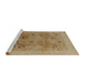 Sideview of Machine Washable Industrial Modern Light Brown Rug, wshurb3019