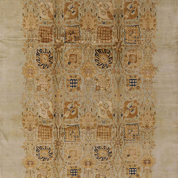 Mid-Century Modern Light Brown Oriental Rug, urb3019