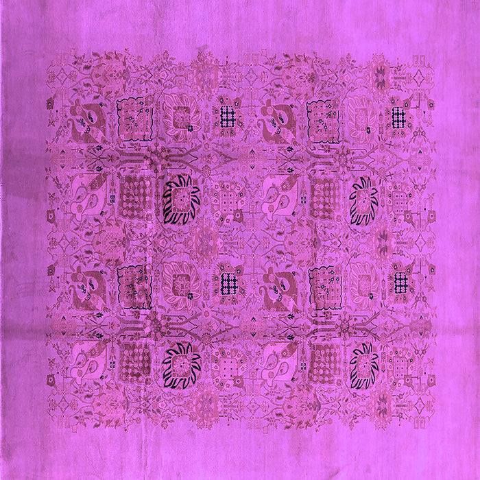 Square Machine Washable Oriental Purple Industrial Area Rugs, wshurb3019pur