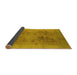 Sideview of Oriental Yellow Industrial Rug, urb3019yw