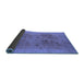 Sideview of Oriental Blue Industrial Rug, urb3019blu